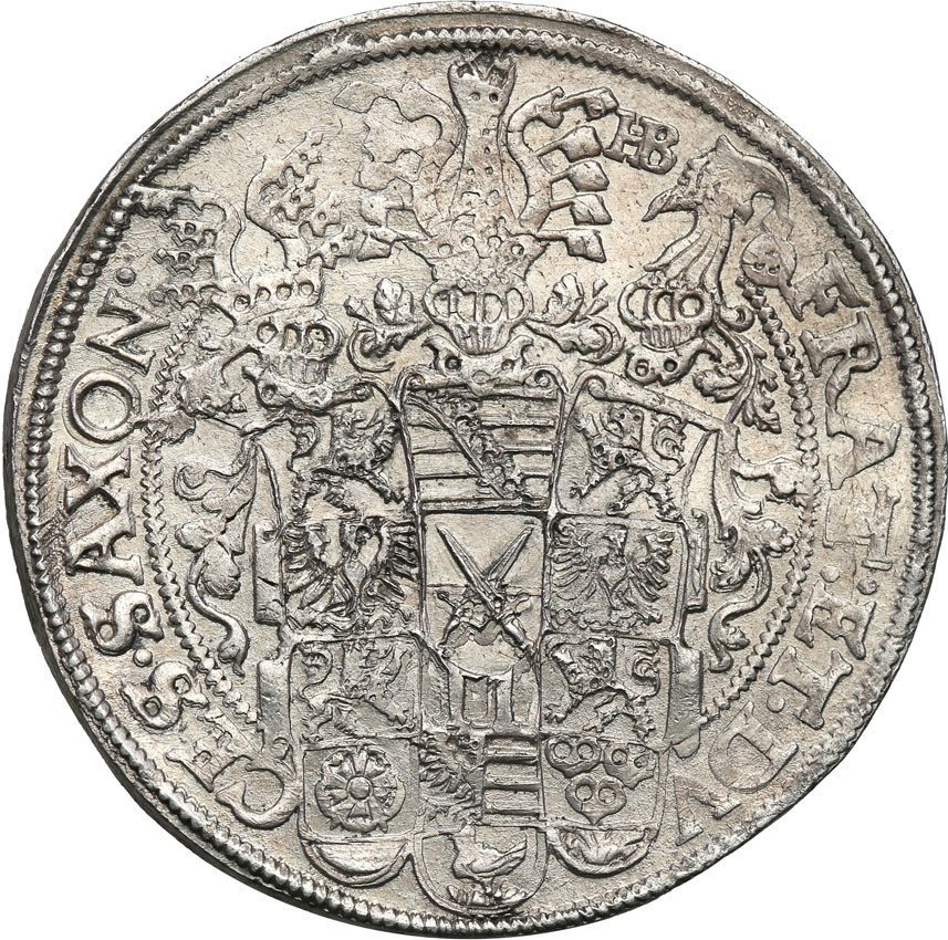 Niemcy, Saksonia. Talar 1593, Christian II, Johann Georg i August (1591-1611), Drezno